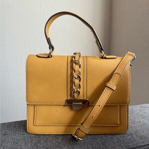 Aldo Yellow Chain Top Handle/Crossbody Bag